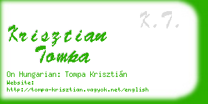 krisztian tompa business card